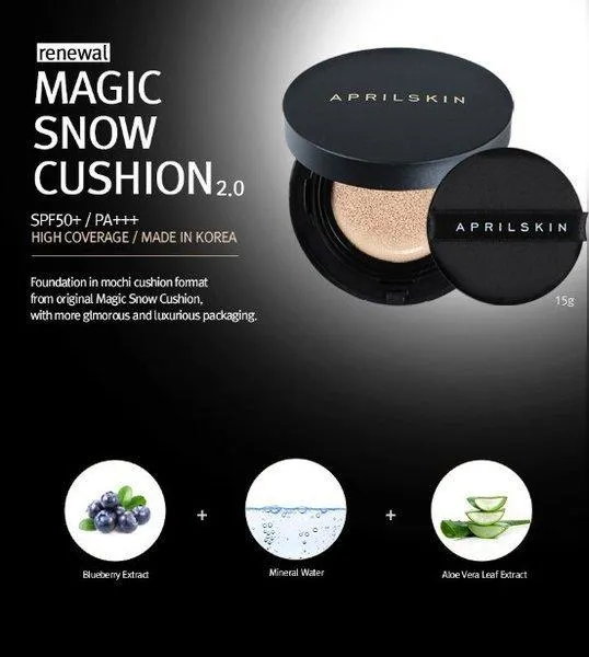 Ba trong số nhiều thành phần cấu tạo lên phấn nước APRILSKIN Magic Snow Cushion 2.0 (ảnh: internet). 