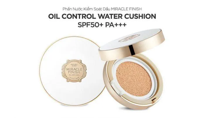 Hộp phấn Miracle Finish Oil Control Water Cushion SPF50+ PA+++ được thiết kế đẹp sang trọng với những đường nét tinh xảo, công phu (ảnh: internet).