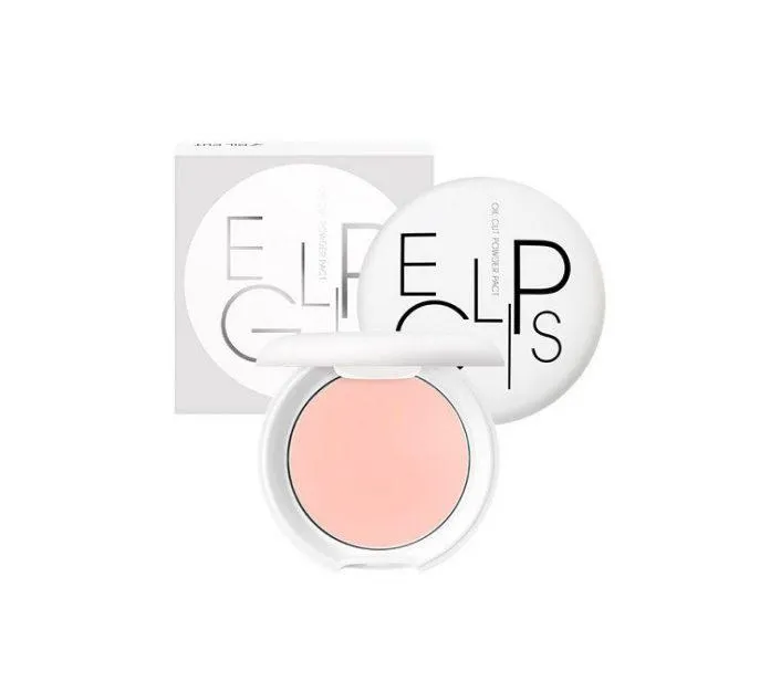 Hộp Eglips Oil Cut Powder Pact được thiết kế với màu trắng chủ đạo, cầm khá chắc tay (Nguồn: Internet)