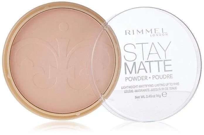 Phấn phủ Rimmel London Stay Matte Pressed Powder thiết kế tối giản và không đi kèm bông tán (Nguồn: Internet)