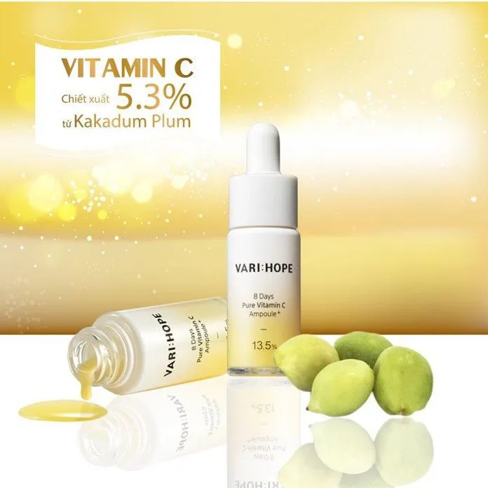 Khi bạn sử dụng tinh chất Vari:Hope 8 Days Pure Vitamin C Ampoule Plus bạn sẽ cảm nhận được mùi hương tự nhiên, chủ yếu chính là từ mận Kakadu và tinh dầu cà rốt (Nguồn: Internet).