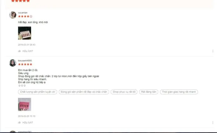 Đánh giá của khách hàng trên Shopee (nguồn: Blogphunu.edu.vn)