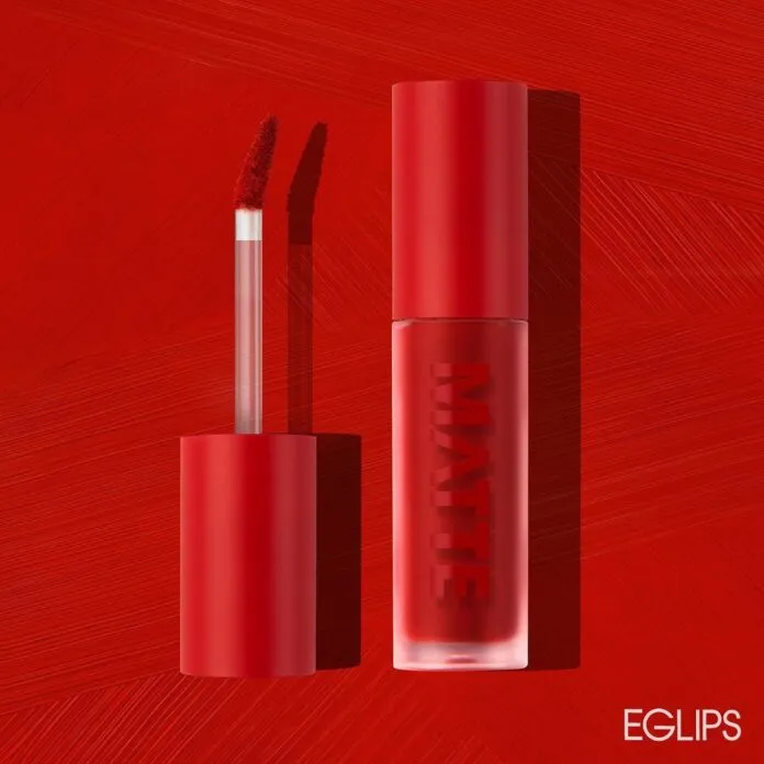 Eglips Matte Fit Lip Lacquer thủy chung với màu đỏ rực (nguồn: Internet)