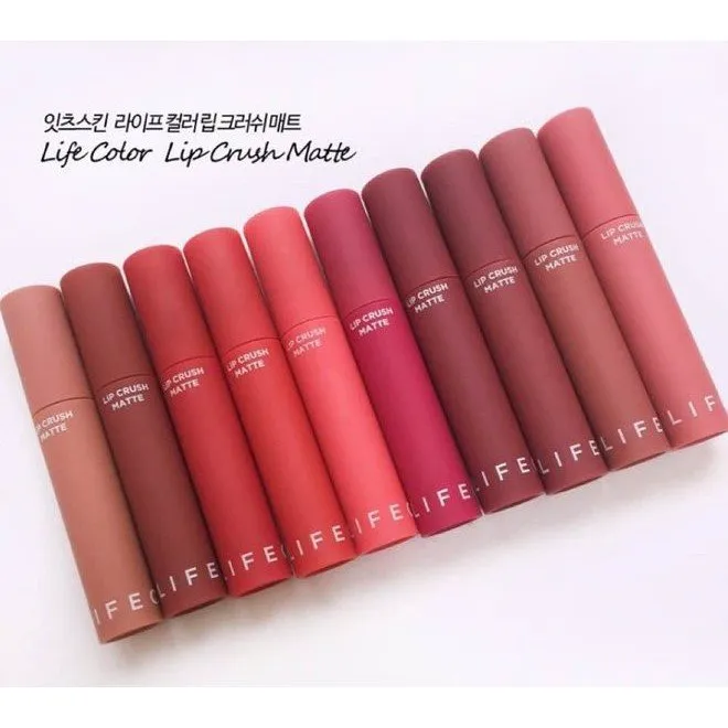 Review son Its Skin Life Color Lip Crush Matte: son kem lì mid-end chất lượng Its Skin Life Color Lip Crush Matte màu san hô đất review mỹ phẩm review son son it s skin life color lip crush matte son màu cam đỏ son màu cam vàng son màu đỏ cháy son màu hồng cánh sen son màu hồng đất lạnh son màu hồng neon son màu hồng tím son màu san hô nhạt