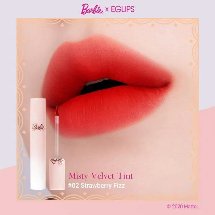 Son kem lì Eglips Barbie Misty Velvet Tint Màu 02 (Nguồn: Internet).