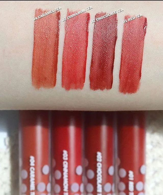 Bảng màu son Romand Milk Tea Velvet Tint toàn các tone màu đẹp nhưng số lượng còn hạn chế. (nguồn: Internet)