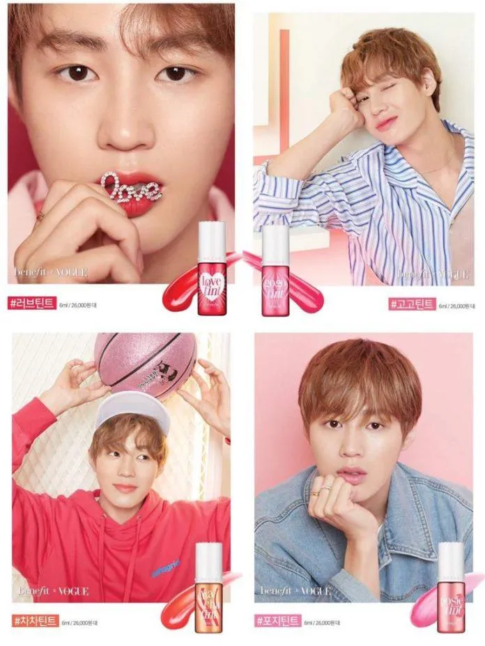 Son tint Benefit cũng được cựu thành viên nhóm nhạc Wanna One - Ha Sung Woon tích cực giới thiệu, quảng bá. (Ảnh: Internet)