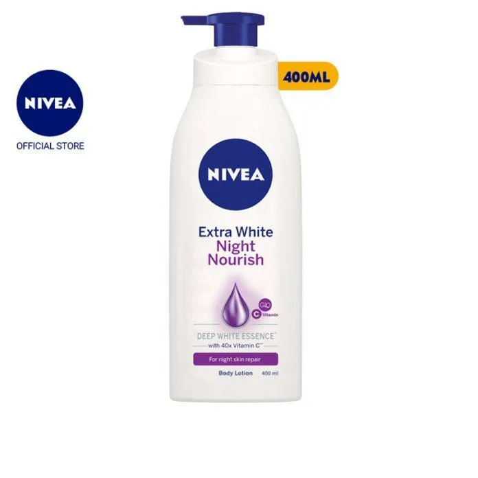 Sữa dưỡng thể Nivea ban đêm có thiết kế đơn giản ( Nguồn: internet)