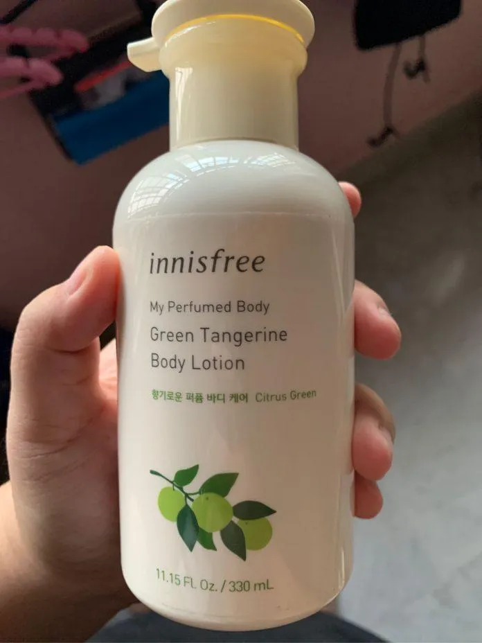 Sữa dưỡng thể Innisfree mùi Green Tangerine. (nguồn: internet)