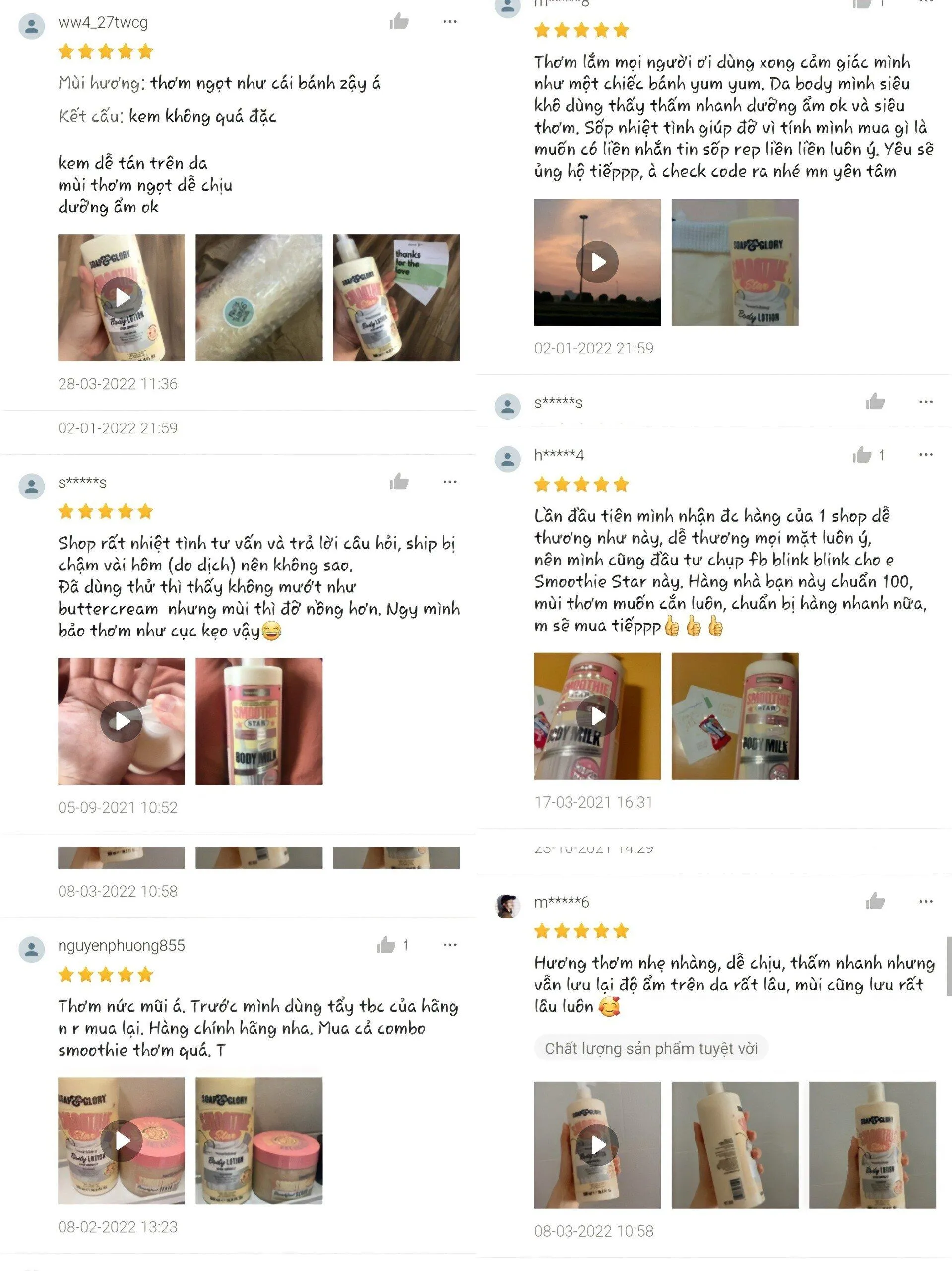 Feedback của khách hàng trên Shopee (Ảnh: Blogphunu.edu.vn)