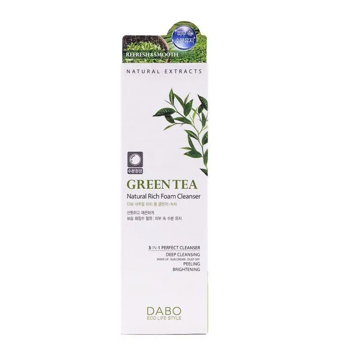 Review sữa rửa mặt DABO Green Tea Natural Rich Foam Cleanser: Cực phẩm tỏa sức hút với nhiều bạn trẻ