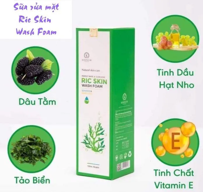 Review sữa rửa mặt Ric Skin Wash Foam của Kohinoor: Da sạch khỏe, sáng mịn