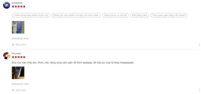 Nhiều khách hàng trên Shopee hài lòng với chất lượng sản phẩm 