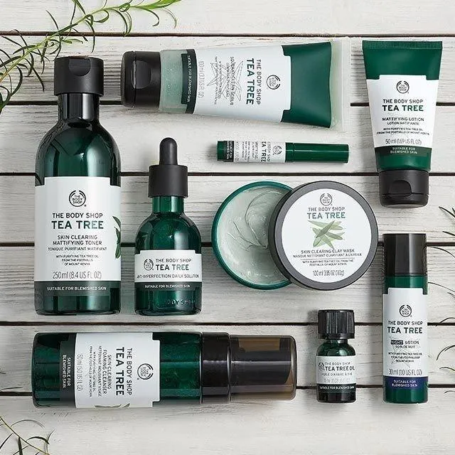 Hình ảnh các sản phẩm dòng Tea Tree của The Body Shop (Nguồn: Internet)