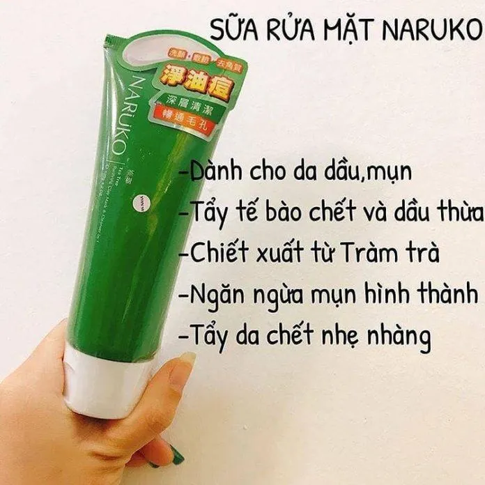 Công dụng của sữa rửa mặt đất sét tràm trà Naruko Tea Tree Purifying Clay Mask and Cleanser in 1 (Nguồn: Internet)