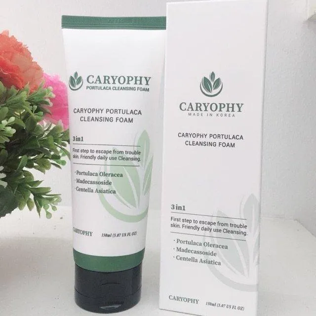 Review sữa rửa mặt trị mụn Caryophy Portulaca Cleansing Foam: Cho làn da khỏe đẹp, sạch mụn