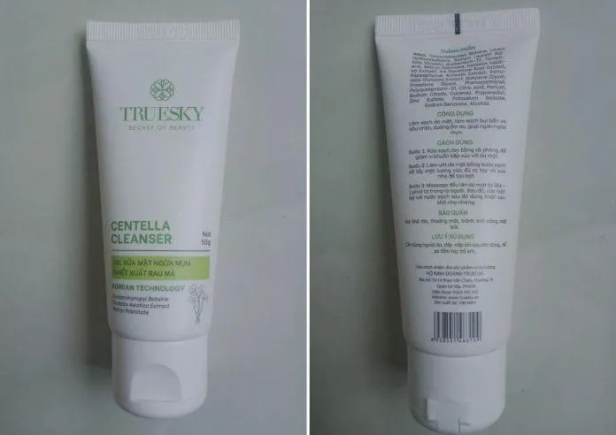 Review sữa rửa mặt Truesky Centella Cleanser có tốt không? dành cho da gì?