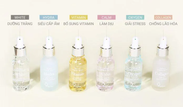 6 sản phẩm trong bộ tinh chất 9Wishes Perfect Ampule Serum (Ảnh: internet)