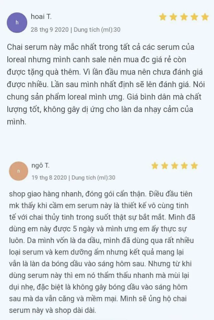 Một vài review "có tâm" đến từ khách hàng (ảnh: Blogphunu.edu.vn)