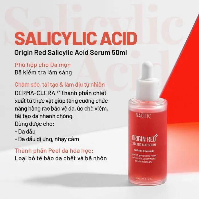 Review Tinh chất tẩy tế bào chết Origin Red Salicylic Acid Serum: sản phẩm peel da tại nhà an toàn đến từ Hàn Quốc