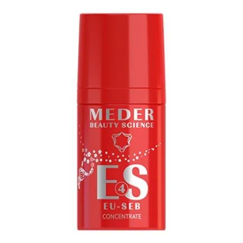 Tinh chất trị mụn Meder Beauty Eu-Seb Concentrate có bao bì màu đỏ sang trọng (Nguồn: Internet).