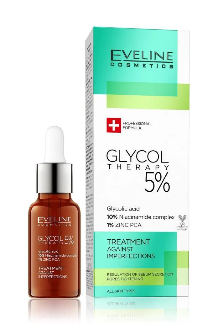 Review tinh chất trị mụn se khít lỗ chân lông Eveline Glycol Therapy 5% + 10% Niacinamide + 1% Zinc