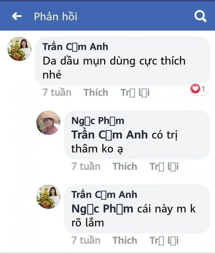 Đánh giá của khách hàng trên Facebook. (nguồn: Blogphunu.edu.vn)