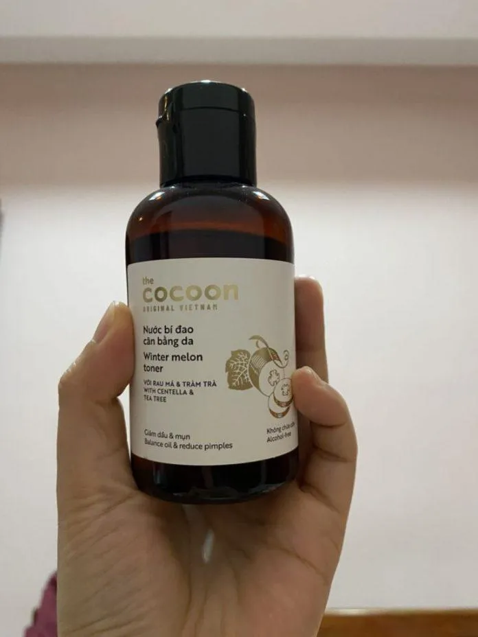 Chai toner bí đao Cocoon có dung tích 140ml cầm vừa tay. (Ảnh: Internet)