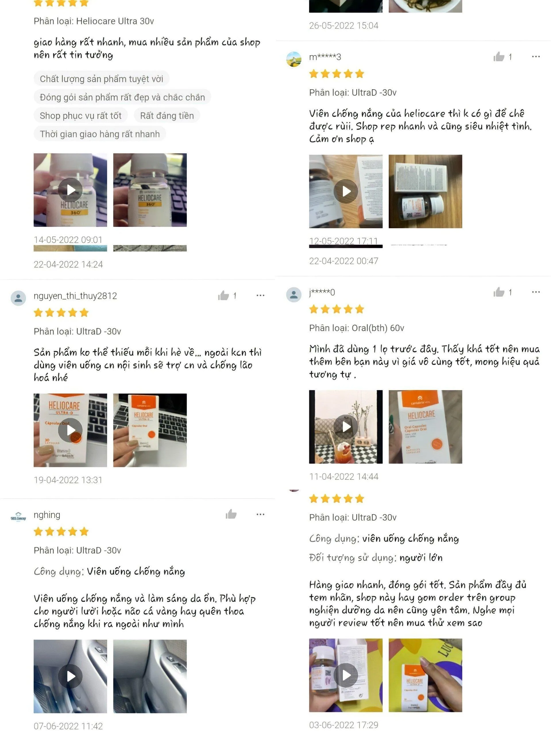 Feedback khách hàng sử dụng sản phẩm trên Shopee (Ảnh: Blogphunu.edu.vn)