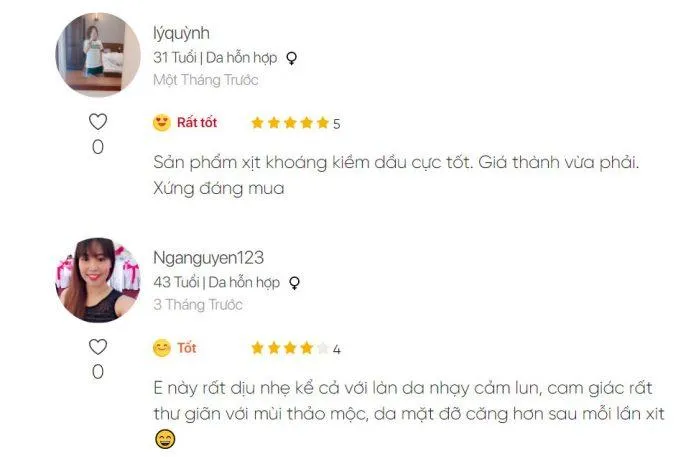 Review của người dùng về xịt khoáng ngải cứu Fraijour. (Ảnh: Blogphunu.edu.vn)