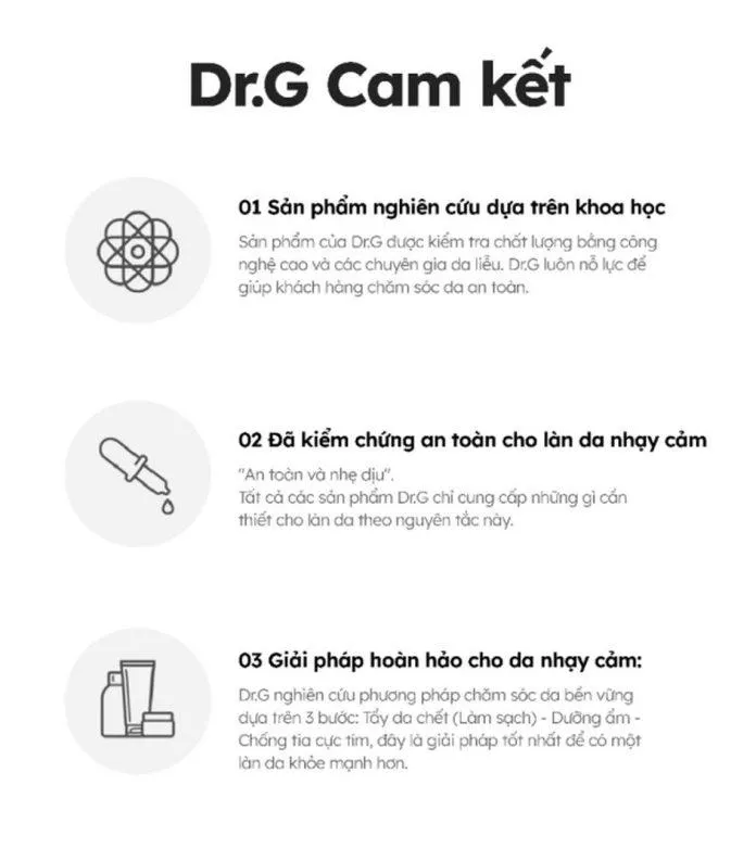 Dr.G luôn nghiên cứu tỉ mỉ và cẩn thận từng công thức trước khi ra mắt (nguồn: internet)