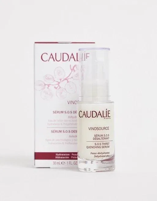 Serum làm dịu, nuôi dưỡng da nhạy cảm Caudalie Vinosource SOS Thirst Quenching Serum. (ảnh: internet)