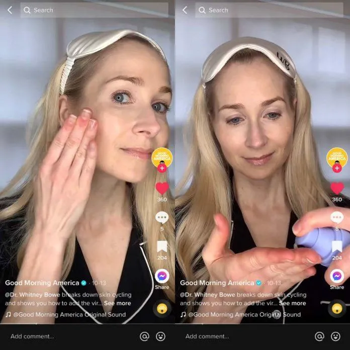 Skin Cycling được khởi xướng bởi bác sĩ Whitney Bowe qua TikTok. Ảnh: TikTok.