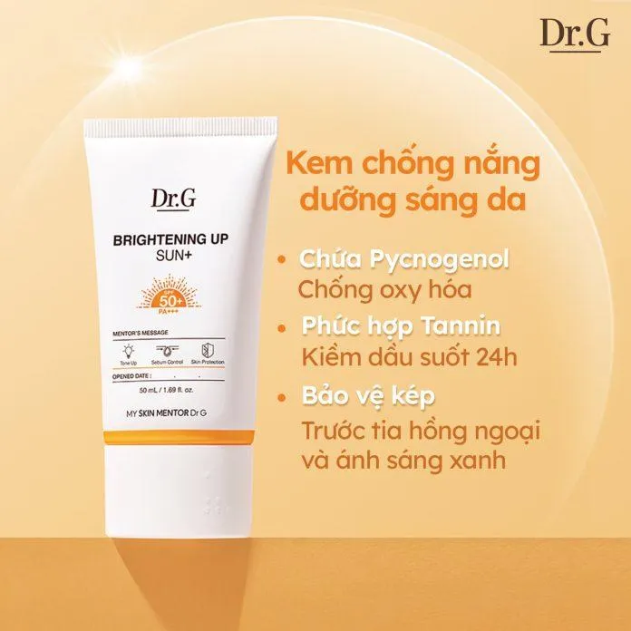 Dr.G R.E.D Blemish Clear Soothing Cream là dòng kem chống nắng nâng tone vô cùng đình đám của hãng (nguồn: internet)