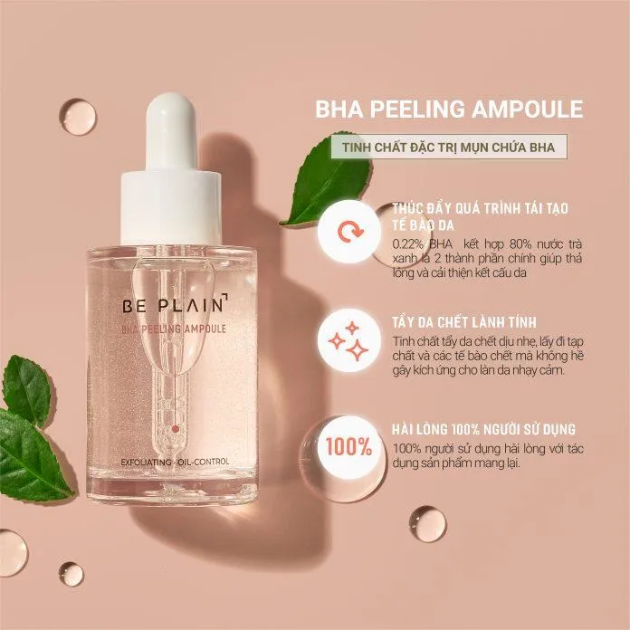 Tinh chất Beplain BHA Peeling Ampoule có chứa Beta Hydroxy Acid giúp tẩy tế bào chết nhẹ nhàng cho da ( Nguồn: internet)