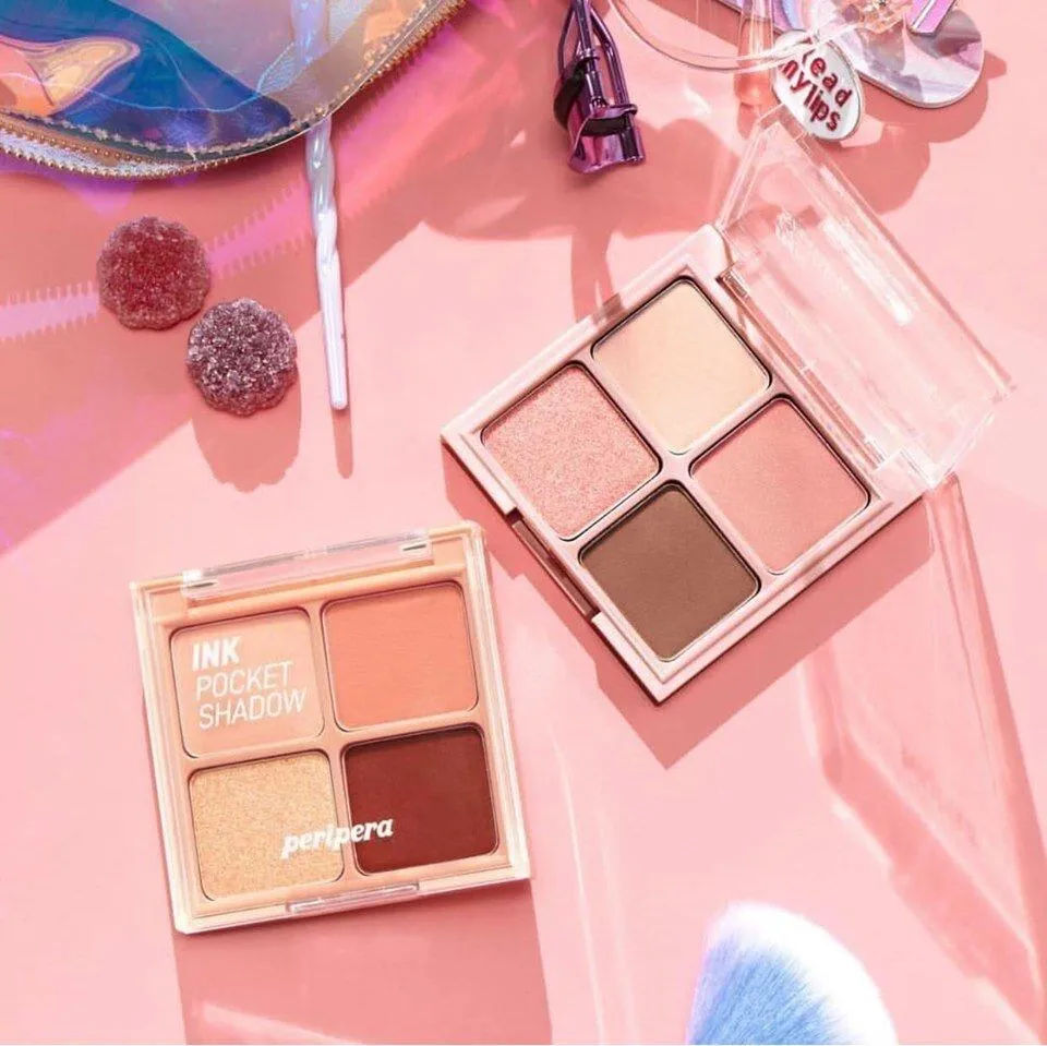 Bảng Phấn Mắt 4 Ô Peripera Ink Pocket Shadow Palette dễ dàng chiếm được trái tim người tiêu dùng nhờ tông màu kẹo ngọt đáng yêu (Ảnh: internet)