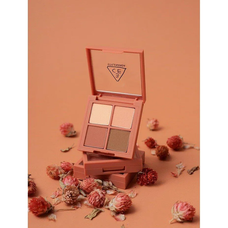 Bảng Phấn Mắt 4 Màu 3CE Mini Multi Eye Color Palette gồm những tông màu ấm áp, nhẹ nhàng (Ảnh: internet)