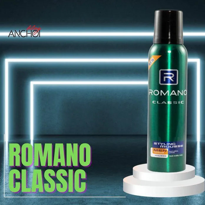 Gôm xịt tóc Romano Classic Styling Mousse với mùi hương nước hoa nam tính và hiện đại (Nguồn: Blogphunu.edu.vn)