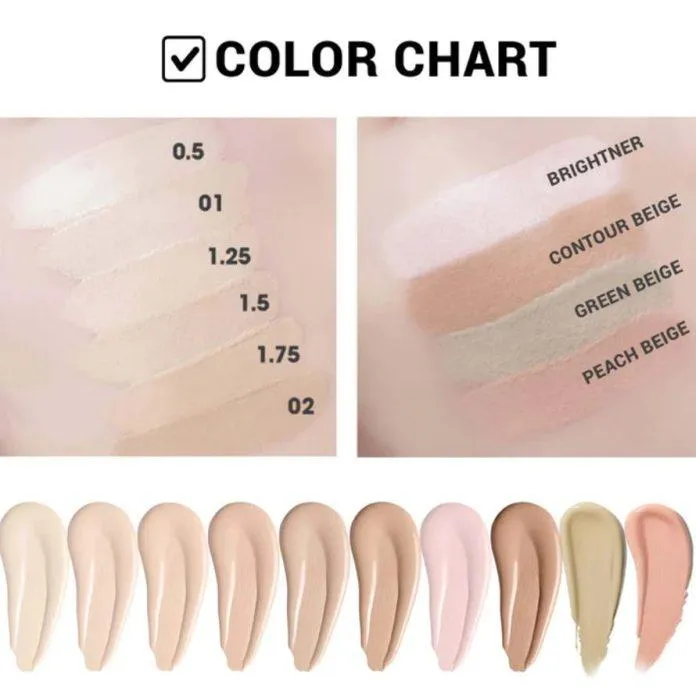 Bảng màu đa dạng của sản phẩm The Saem Cover Perfection Tip Concealer. (Nguồn: Internet).