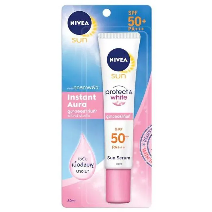 Kem chống nắng Nivea Sun And Protect White Instant Aura có tác dụng nâng tone, dưỡng trắng da tức thì ( Nguồn: internet)