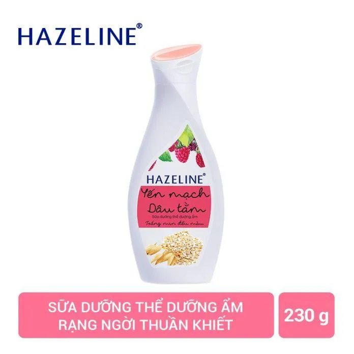 Dưỡng thể sáng da Hazeline yến mạch dâu tằm