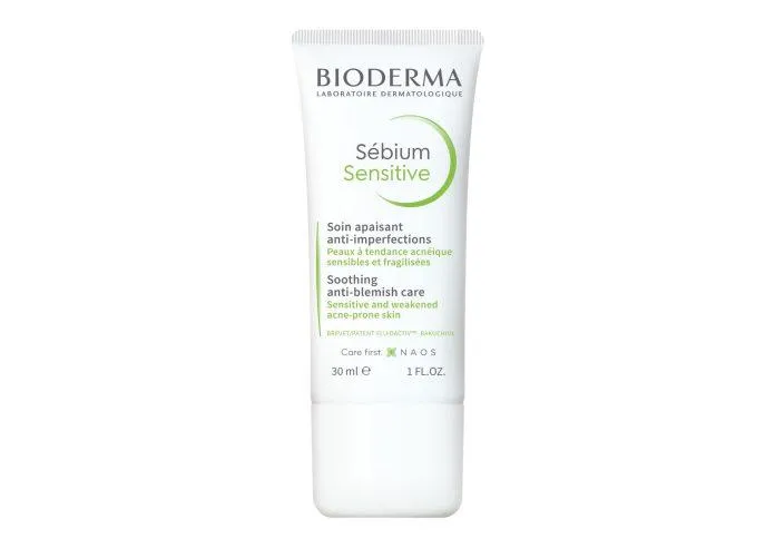 Kem trị mụn trắng da Bioderma Sébium Sensitive (Ảnh: Internet).