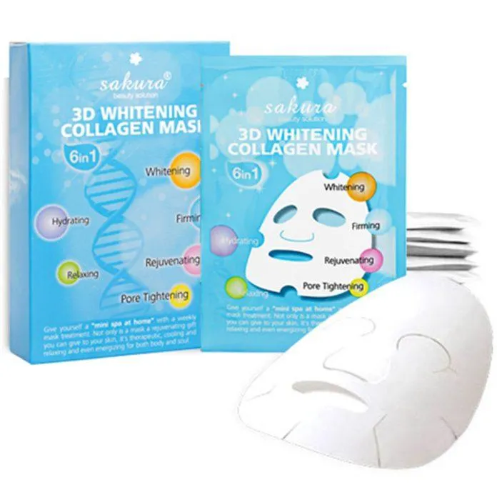 Mặt nạ làm trắng da Sakura 3D Whitening Collagen Mask