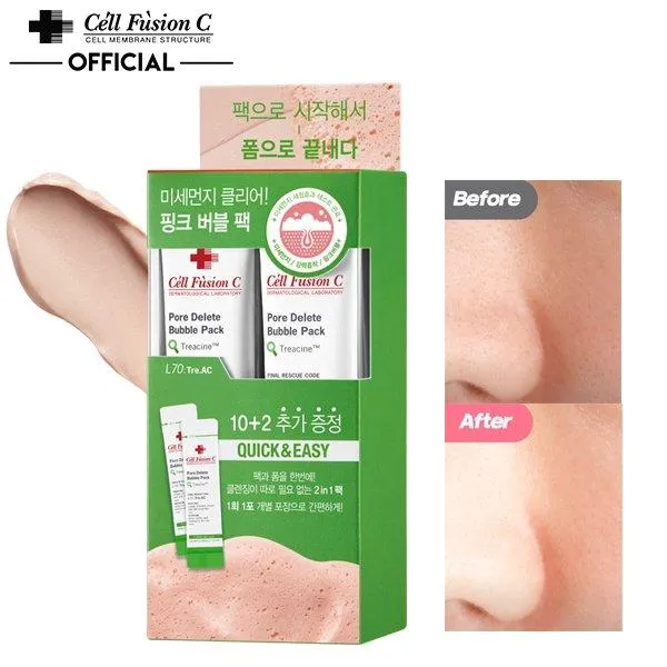 Mặt nạ đất sét sủi bọt thanh lọc da Cell Fusion C Pore Delete Bubble Pack. (ảnh: internet)