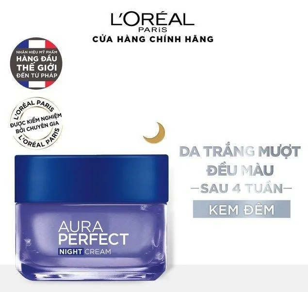 Kem dưỡng L’Oreal Paris Aura Perfect Night Cream nuôi dưỡng da ban đêm ( Nguồn: internet)