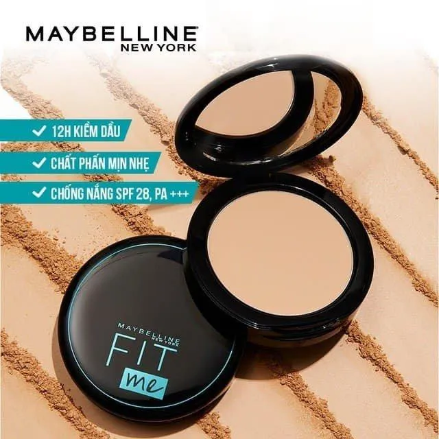 Phấn phủ kiềm dầu, che phủ lỗ chân lông Maybelline Fit Me Matte+Poreless Powder. (ảnh: internet)