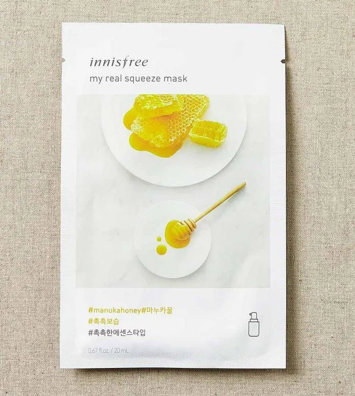 Mặt nạ Innisfree My Real Squeeze Mask Honey với chiết xuất mật ong hỗ trợ dưỡng sáng da ( Nguồn: internet)