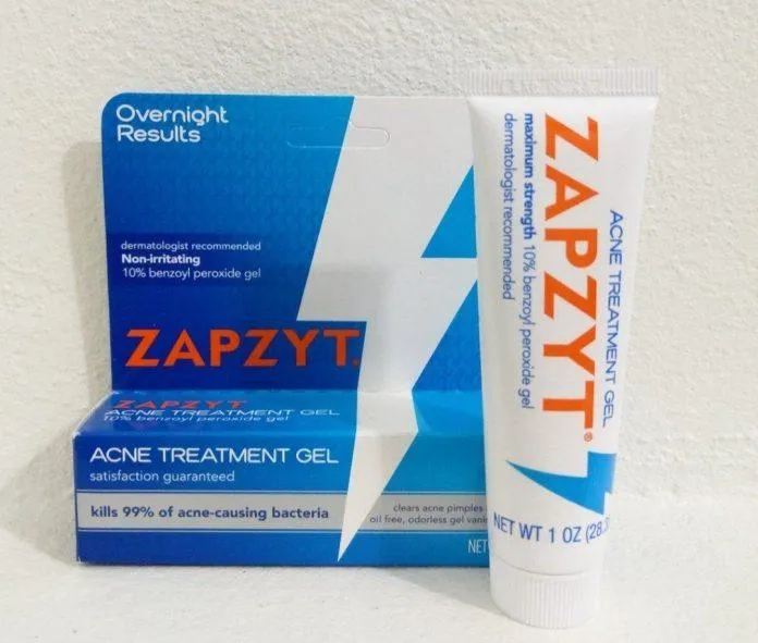 Kem trị mụn Zapzyt Acne Gel 10% Benzoyl Peroxide (Ảnh: Internet).