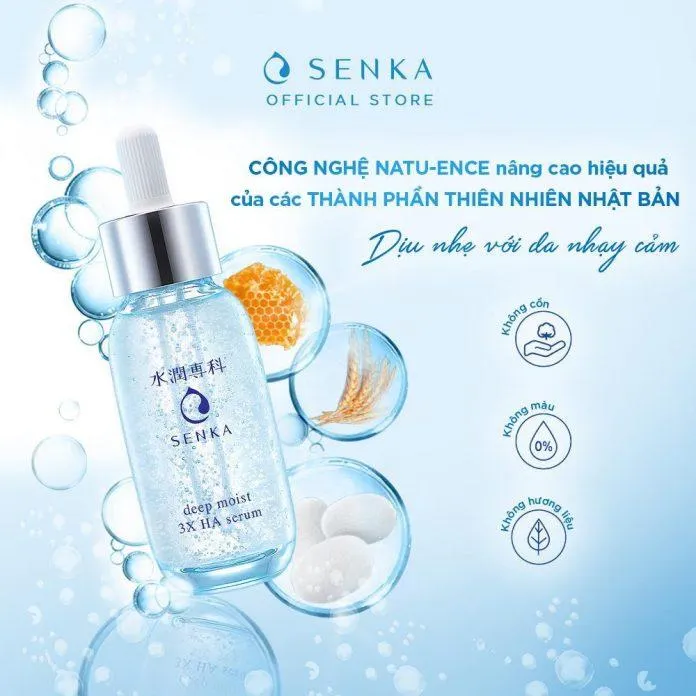 Tinh chất Senka Deep Moist 3X HA Serum là dòng sản phẩm mới được ra mắt của thương hiệu ( Nguồn: internet)