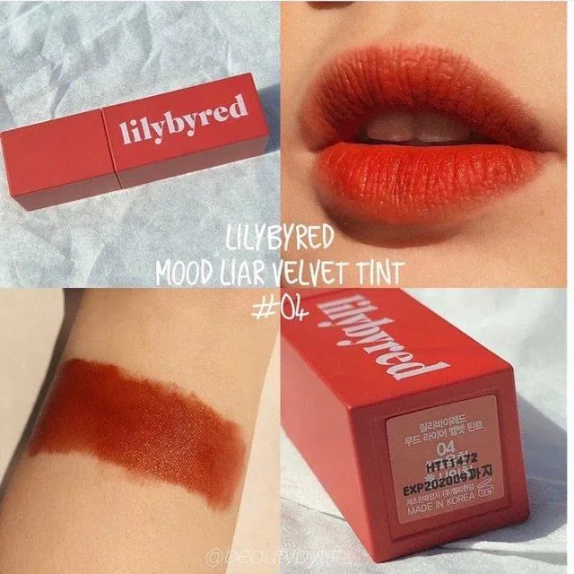 Son kem Lilybyred Mood Liar Velvet Tint - 4 Persimmon